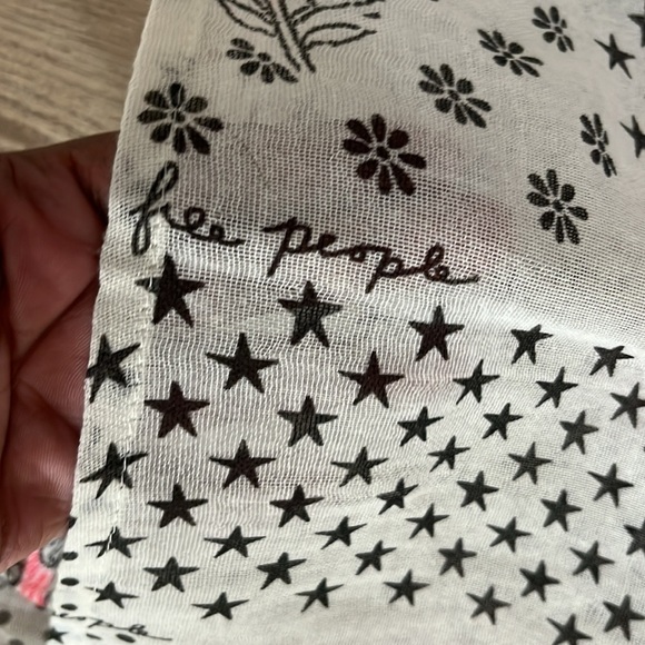 Free People Bag Gauze Boho Reusable Shopping Tote Floral - Picture 3 of 8